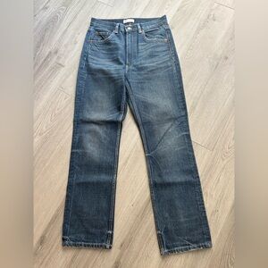 Zara Women's Classic Straight Leg Jeans - Dark Blue Denim